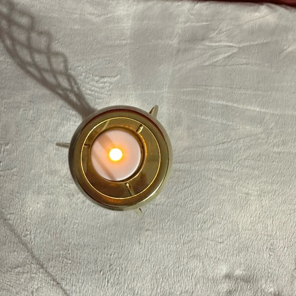 PartyLite Paragon Spiral Gold Tea Light Candle Holder Lamp Base. NO SHADE. 13.5” - Picture 7 of 12